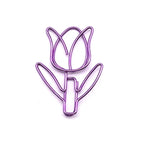 20/50PCS Tulip Paper Clips Kawaii Notebook Planner Bookmarks Korean Stationery Ticket Photo Clip Office Supplies Bookmark Folder