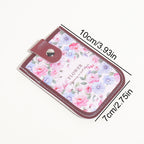 1PC Oil Painting Floral Pattern Card Holder,Pull-Out Multi-Card Slots,Suitable for ID Cards,Bank Cards, Business CardsStorage