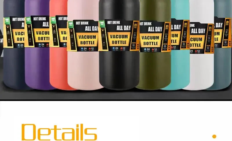 Stainless Steel Thermo Bottle 1.5L Large Capacity Thermo Water Portable 1500ml Vacuum Mug Thermos Insulated Cup 1L Tumbler