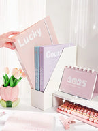 A4 Expanding File Folder with 4 Detachable Inner Pockets 3-Hole Binder for School Office Document Organizer Supplies Stationery