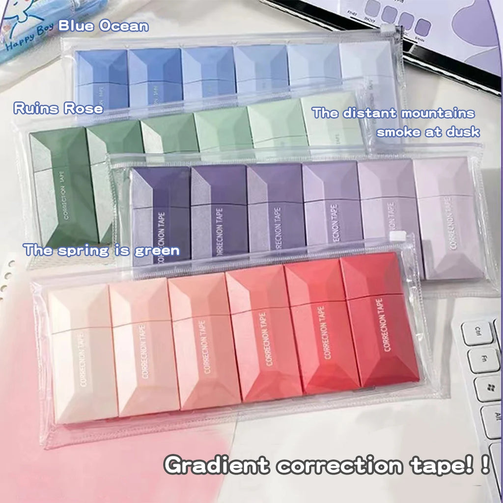 Tapes Supplies Correction Tools Kids 6Pcs School Tape Tipex Study White-out Writing Whiteout Portable Stuff Students