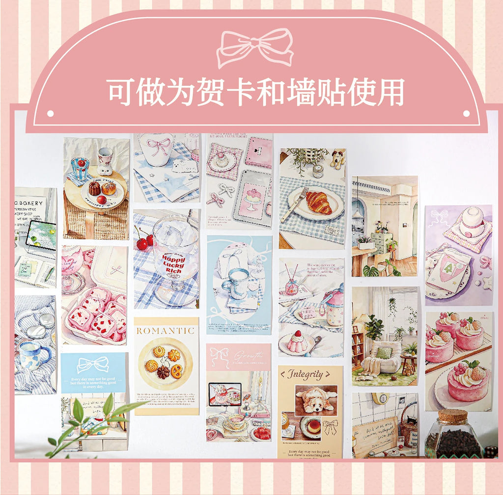 30sheets Kawaii Cartoon Animal Diary Illustration Commemorative Card Postcard Handmade Scrapbooking Material Card Paper