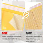Kraft Bubble Mailers Yellow Padded Packaging Bags Mailing Packages Self-Seal Mail Shipping Bags Envelope Pouch Storage Organizer