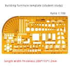 Template Measuring Ruler Circular Oval Ruler Durable K Resin Drawing Design Furniture Architect Template Drafting Ruler