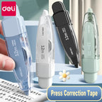 Press Correction Tape Set 5mm*12m Large Capacity Refill Replacement Stationery School Office Supplies Pen Style Correction Tape