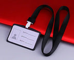 1 Pcs Aluminum Alloy Card Cover Case Bank Business Work Card Holder with ABS Retractable Badge Reel Credit ID Card Badge Bag