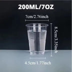 50/100PCS Disposable Transparent Plastic Cups Household Drinking Cups Fruit Juice Coffee Ice Crea Birthday Party Utensils