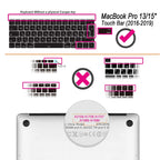 Keyboard Cover Skin for MacBook Pro with Touch Bar 13" and 15" ( Model Number A2159 A1706 A1707 A1989 A1990, 2016-20129 Release)