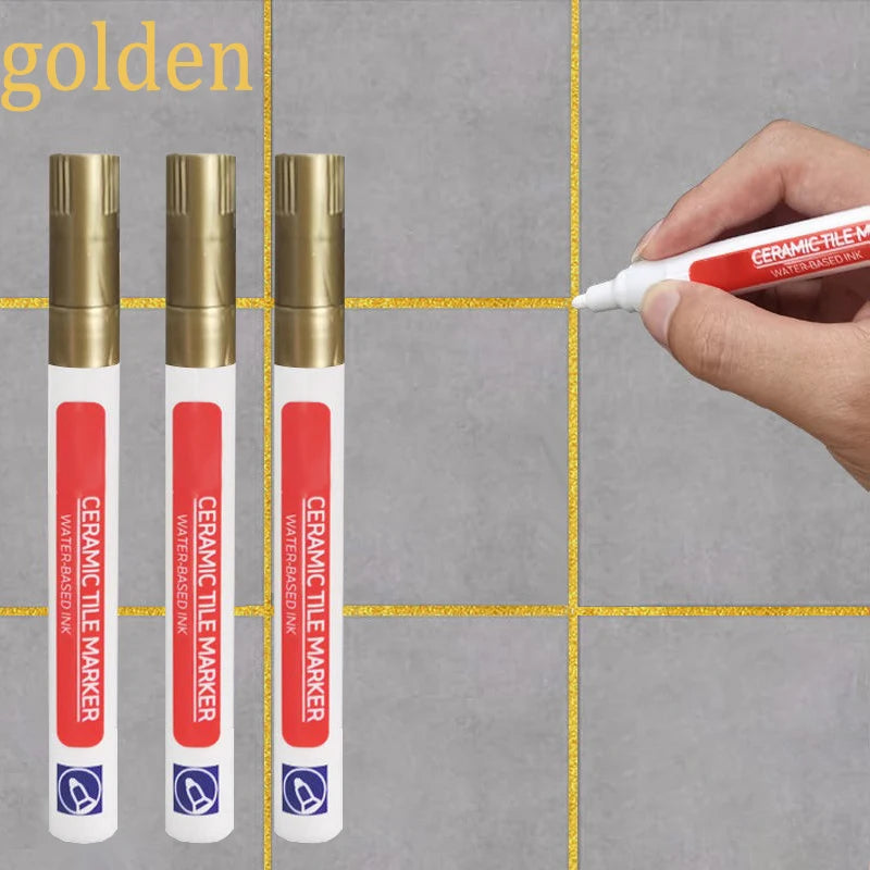 3PCS Tile Marker Tile Grout Repair Tile Grout RepairTiles Marker Joint Feeding Pen Tiles Paint Pen Erasable Whiteboard Marker