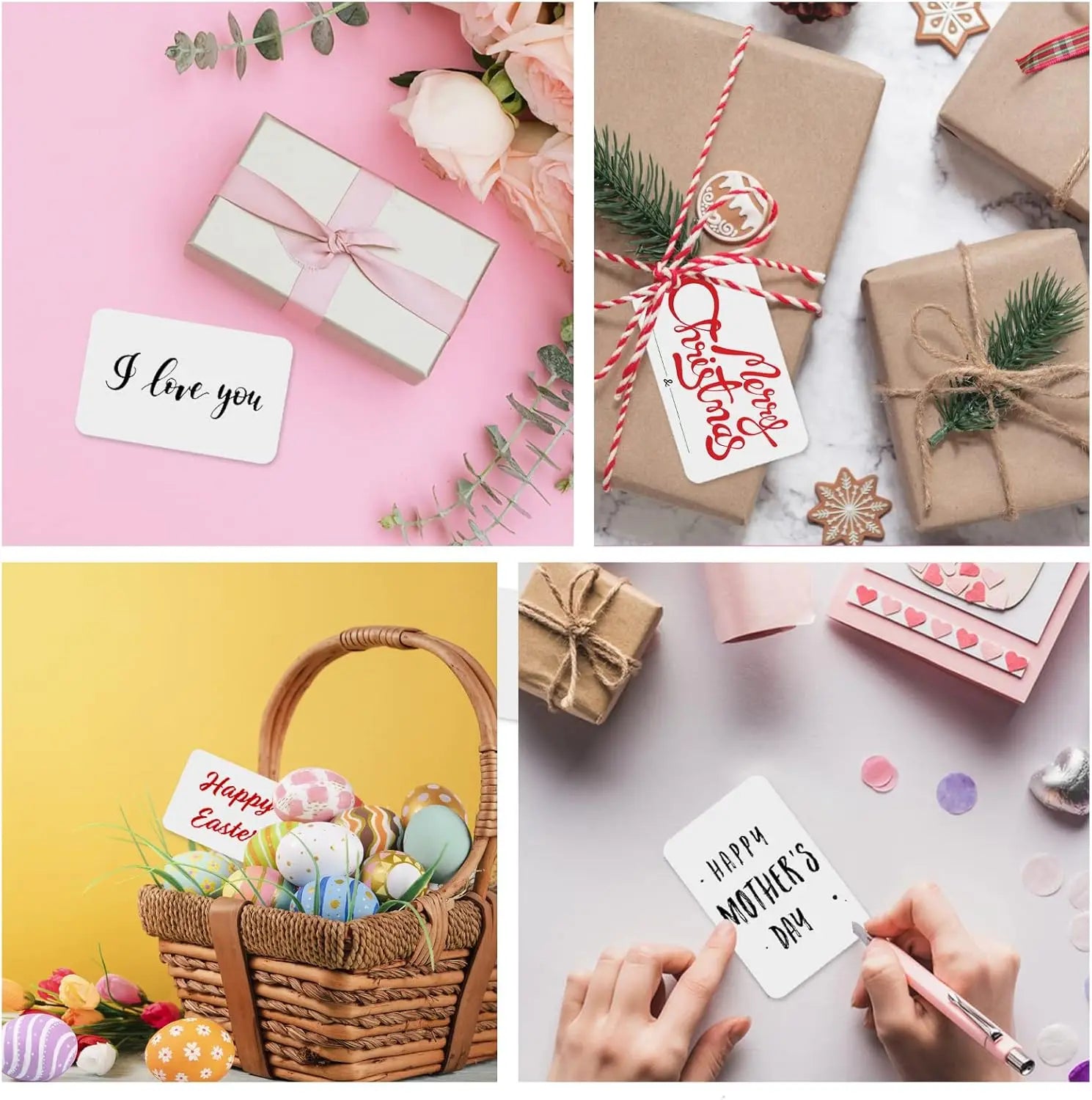50/100PCS Blank Flash Cards DIY Blank White Cardstock Postcards for Graffiti Bookmarks Message Word Note Index Cards