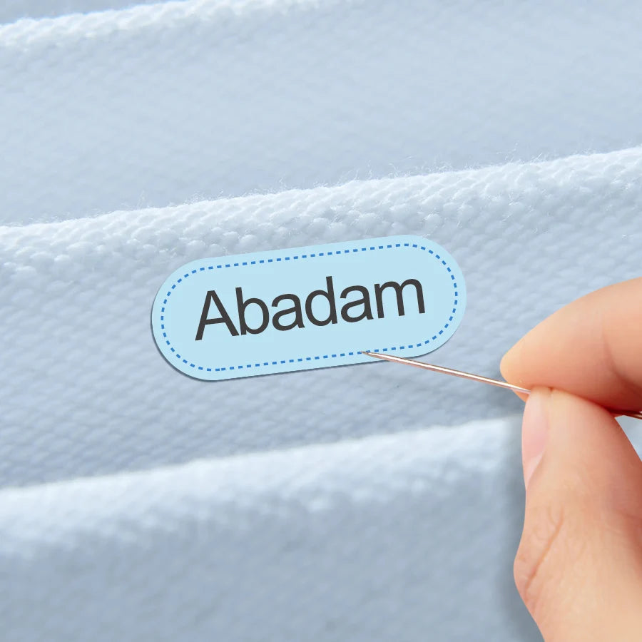 Personalized Sewing Labels for Clothes,School Uniforms,Custom Name Iron-on Fabric Tags,Cotton Material,Machine Washable