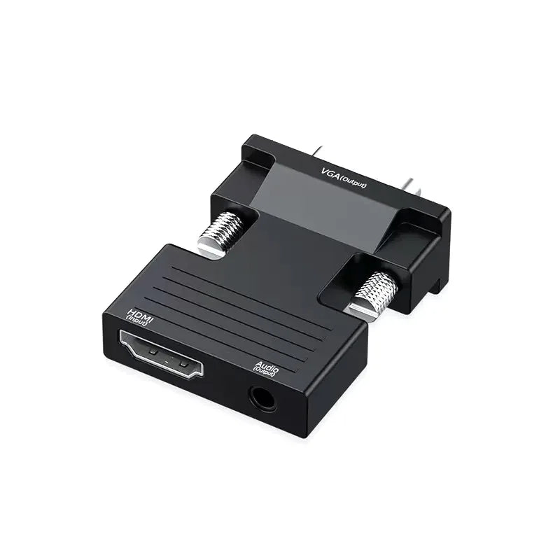 With HDMI Female to VGA Male Converter Audio Adapter Cable for Projector HD Computer Set-Top Box
