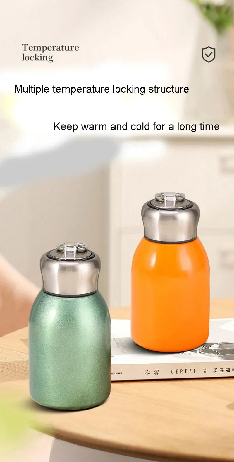 New High-value Mini Chubby Big Belly Cup 304 Stainless Steel Vacuum Thermos Cup Portable Carrying Ring Accompanying Cup