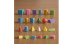 24 Pieces Geometry Teaching Model Kit Transparent Geometric Shapes with Storage Box Geometry Manipulatives Clear for Teachers