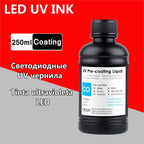 250ML Bottle LED UV Ink For Epson L800 L805 L1800 R290 R330 1390 1400 1410 UV Printer Ink UV Varnish Gloss Ink Hard INK Soft