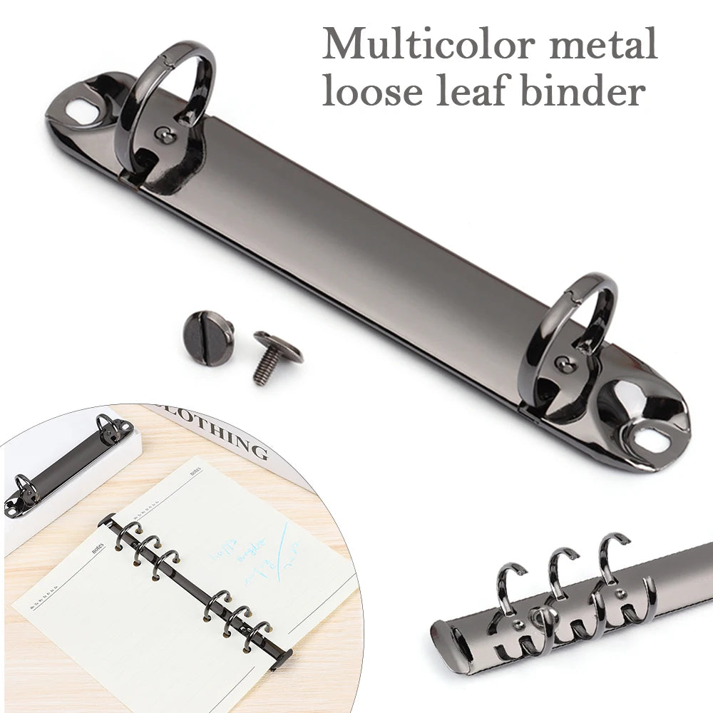Metal Loose-leaf Binding Clip Colorful Spiral Binder File Folder DIY Album Diary Clips Ring For A4/B5/A5/A6/A7 Notebook Binder