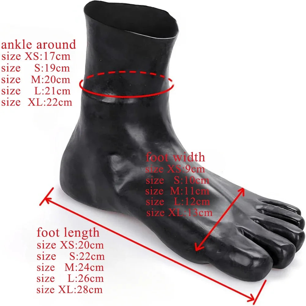 Transparent black Latex Gloves Women's Full Finger Rubber Gloves Wear