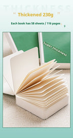 Borrence 58Sheets Drawing Notebook Sketchbook Handheld 230g Portable Watercolor Paper Coloring Book Oil Paint Gouache Notepad
