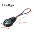 10Pcs Colorful Survival Keychain Zipper Pull Mini Compass for Outdoor Backpack Camping Hiking Pocket Navigator Adventure Tool