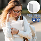 175-Page Capacity Ringed Binder, Clasp Closure Plastic Organizer Binder for Office, School, Home Supplies - PP Material