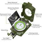 Proster IP65 Compass - Lensatic Sighting, with Clinometer & Carry Bag for Camping, Hiking, Geology