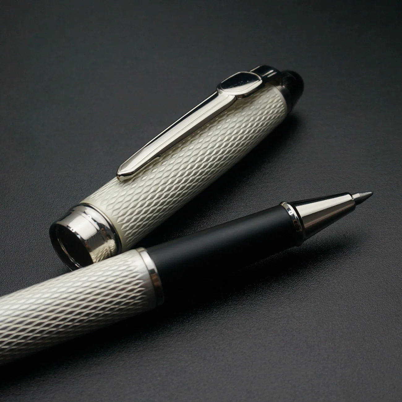 STONEGO Classic Luxury Rollerball Pens, Stainless Steel Roller Ball Pen for Men Women, School, Office, Executive, Business