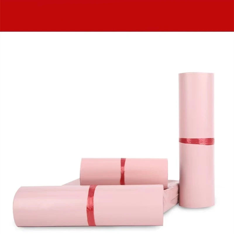 50Pcs Pink Poly Mailer Shipping Bags Waterproof Mailing Envelopes Self Seal Post Transport Bags Thicken Courier Bag 16 Sizes