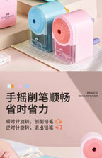 FABER CASTELL Manual Hand Crank Pencil Sharpener Sharpen 8mm in Diameter Candy Colors for Kids,Artists,Student Office Stationery