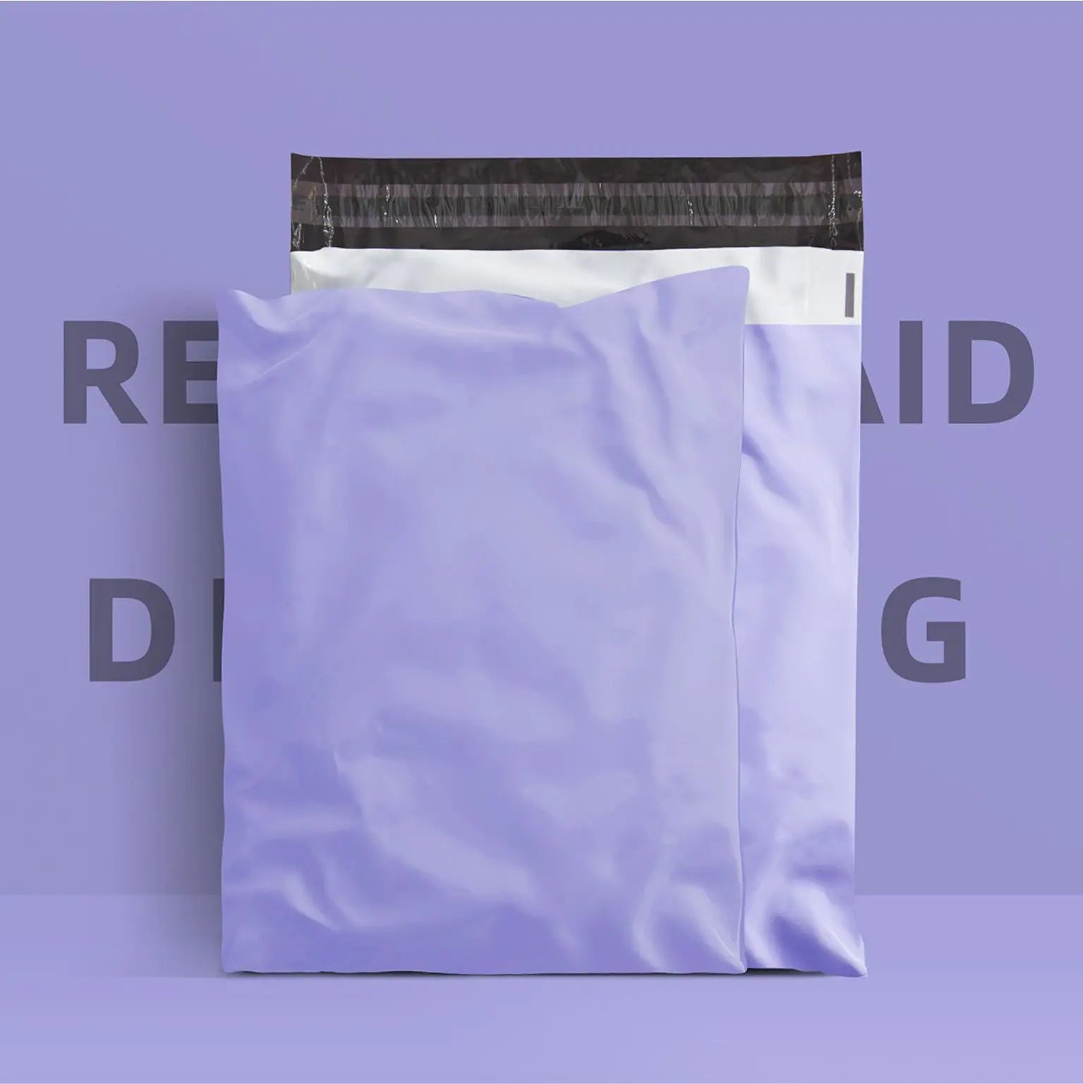 Environmentally friendly custom printing logo, luxurious matte white plastic mailing envelope, polyethylene shipping bag 50pcs