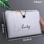 ♥A4 Multi-layer Student Insert Exam Organizer, Accordion Folder For Subject Classification, Exam File Storage Bag