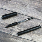 Black samurai High quality fountain pen Black Forest Excellent Titanium Nib Office School Supplies Writing Smooth Ink Pens