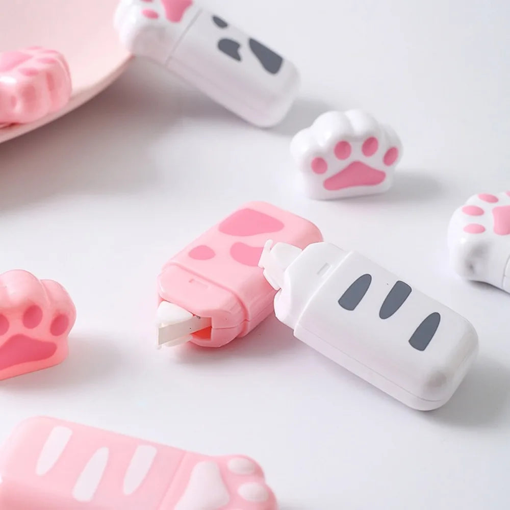 Cartoon Cute Cat Claw Correction Tape PET Opaque Student Correction Tape Student Stationery, School Office Supplies
