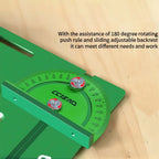 Precision Circular Table Saw Angle Push Ruler, for Aluminum Engraving & Milling Worktable Insertion Plate Woodworking Protractor