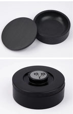 Natural Raw Stone Inkstone Chinese Brush Writing Painting Circular Inkstone Vintage She Inkstone Cartridge Calligraphy Supplies