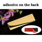 10pcs Laser Engraving Name Badge Holder Round Corner Gold Color Stainless Steel Badge Blank Material 70x20mm