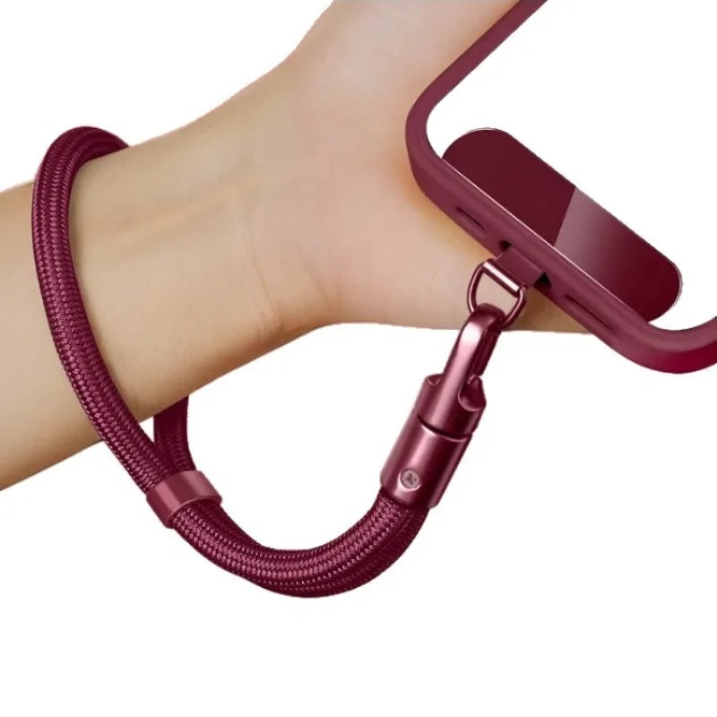 1pc Universal Adjustable Mobile Phone Lanyard Short Wrist Strap with Self-locking Anti-drop Design Durable Polyester Phone Strap