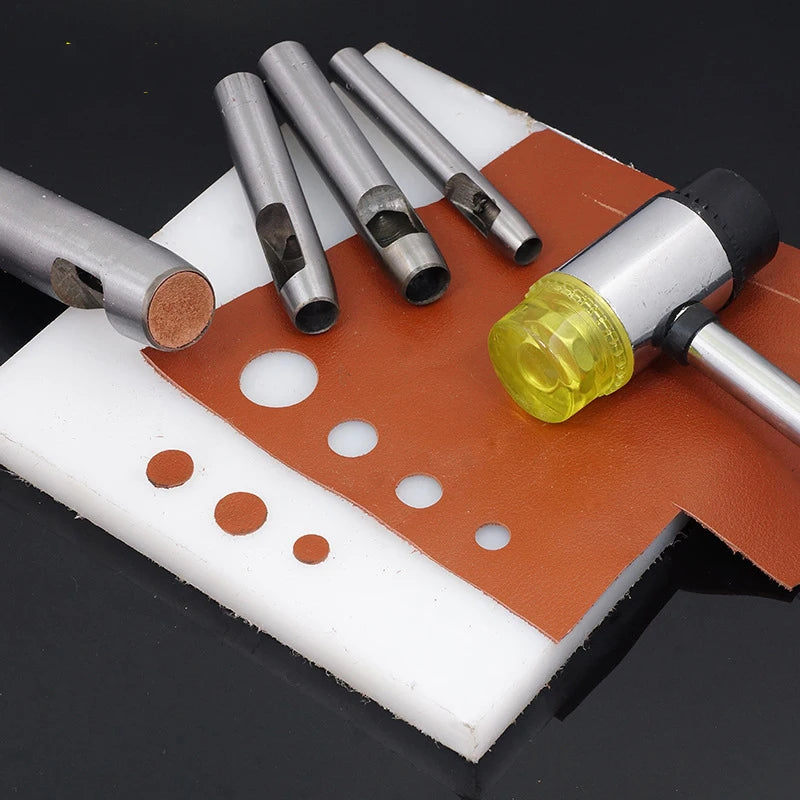 1piece 45# Steel Hole Punch Tool Snap Button Rivets Punch Setter Hand Tool Steel Spike Studs for Leather Craft Garment Shoes