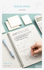 50 Sheets Transparent Sticky Notes Waterproof Message Stickers for Note Books Convenient Reporting & Signature Stickers
