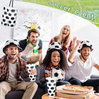 6/12pcs Reusable Plastic Soccer Cups with Lid Straws Kids Football Party Favors Sports Themed Birthday Decoration Supplies Gifts