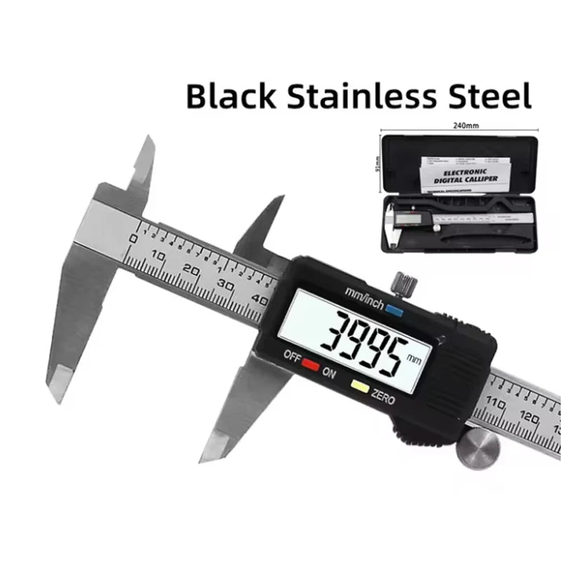 Stainless Steel Digital Vernier Calipers, Messschieber Paquimetro Measuring Instruments, Measuring Tools, 6 ", 150mm
