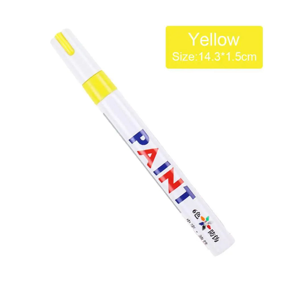 3pcs White Paint Pen Paint Markers Waterproof Car Tyre Oil-Based Paint Pen Set Quick Dry And Permanent