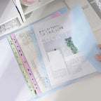 INS Style Loose Leaf A4 File Folder Transparent Detachable Data Book Students Stationery Office Storage Booklet School Office