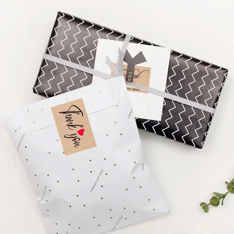 250Pcs Rectangle Thank You for Your Order Stickers Labels for Small Business Decor Sticker Stationery Supply 2.5*3.8cm