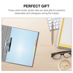 10Pcs Plastic Index Divider Tabs Multicolor Smooth Surface Easy Use Office Index Tabs Binder Dividers Label A4