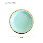 10cm Mini Plate Party Paper Plates Disposable Tableware Birthday Party wedding Decor kids Party Supplies Pink Small Plates 8pcs
