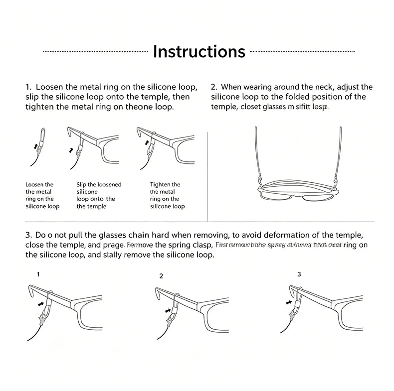Neutral Silicone Glasses Chain Elastic Anti Slip Eyeglass Lanyard Waterproof Anti Lost Sunglasses Neck Strap Outdoor Sports