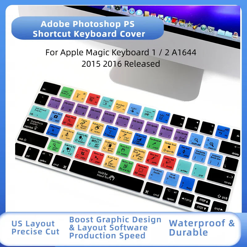 Ableton Live Avid Pro Tools Final Cut Pro X PS Hotkey Functional Keyboard Cover US Layout for Magic Keyboard A1644 MLA22B/A