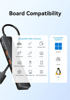 Vention Usb Hub 4 Port ABS Hub USB 3.2 10Gbps for Laptop Multi Splitter Adapter For Xiaomi Macbook PC Computer Accessories