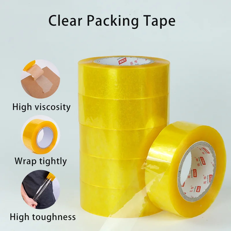 Oversized Roll Sealing Box Tape, Special Tape for Packing and Sealing Boxes, High Viscosity and High Toughness, Household Tape