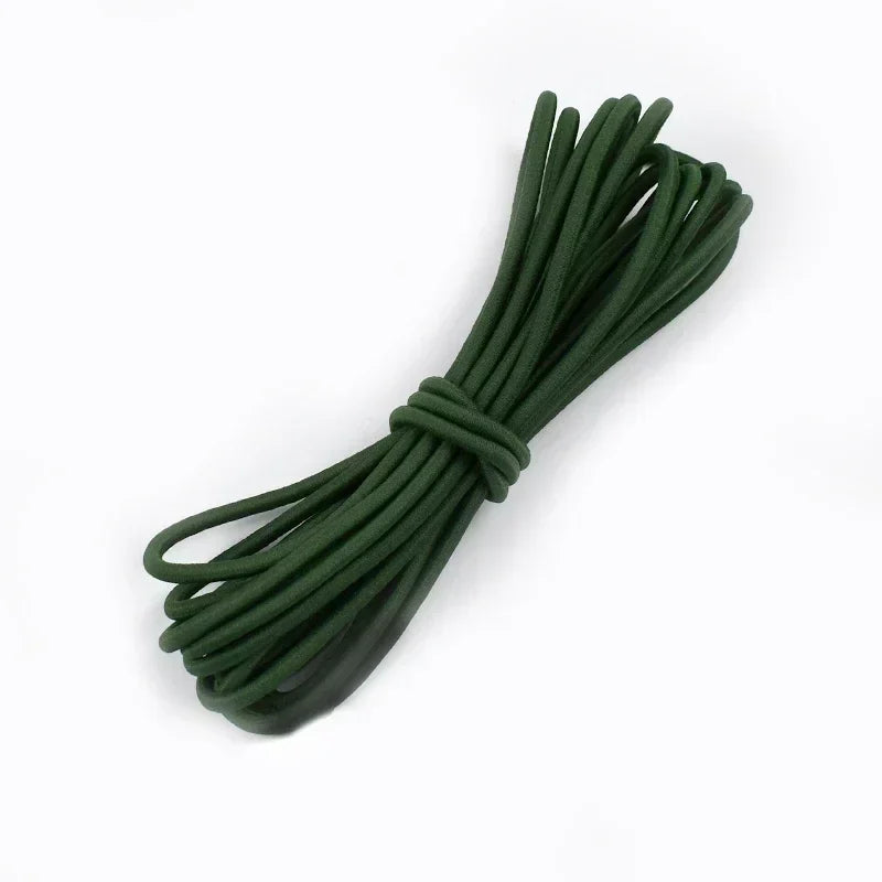 5/10/20/50M 4mm Multicolor Elastic Band Round Hair Bungee Rope Hat Drawstring Rubber Bands Clothes Spring String Cord Sewing Bia